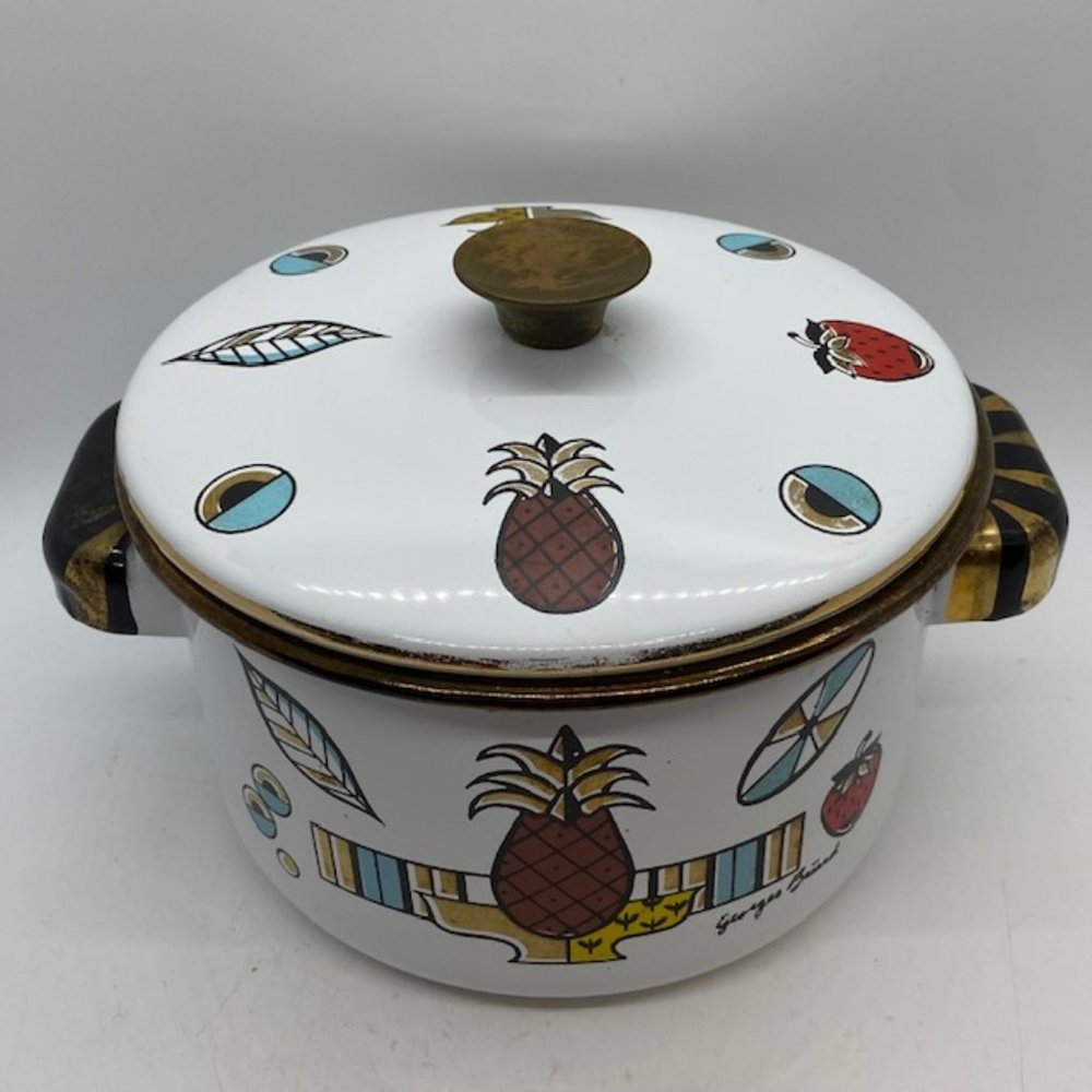 Georges Briard Pineapple Ambrosia Enamel Stock Pot